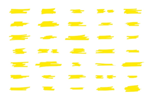 Markeer penseellijnen gele markeerstift markeerlijnen