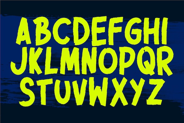 Gratis vector marker graffiti lettertype handgeschreven typografie vector illustratie