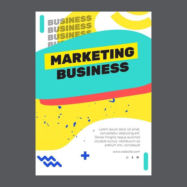 Gratis vector marketing bedrijf a5 flyer