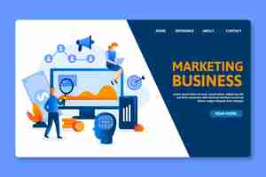 Gratis vector marketing business seo bestemmingspagina sjabloon