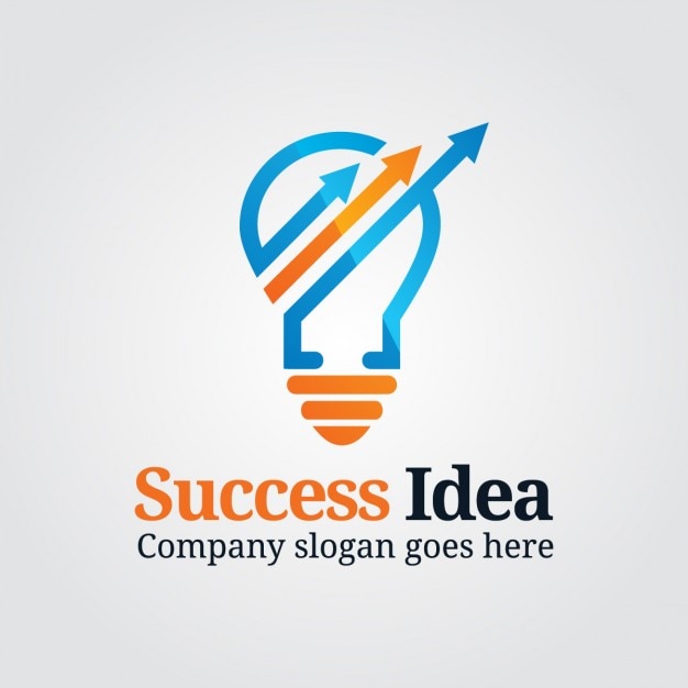 Gratis vector marketing logo met bulb
