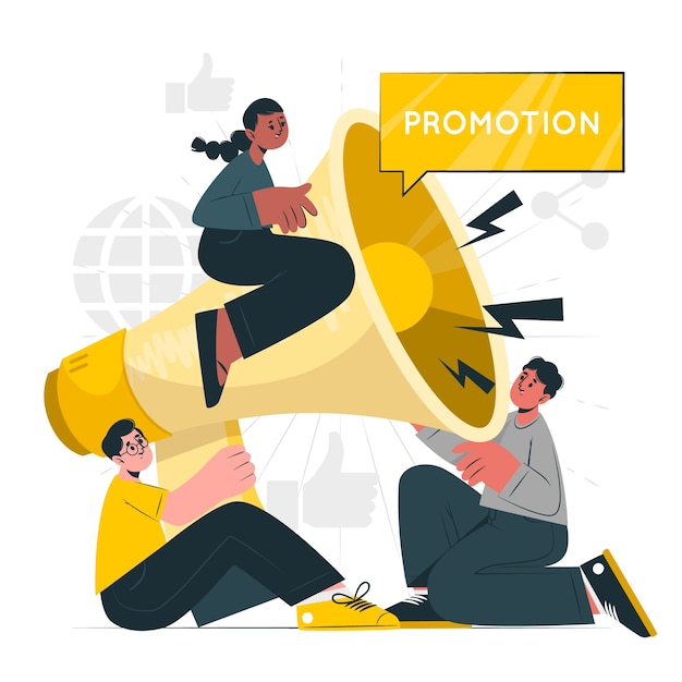 Gratis vector marketing promotie concept illustratie