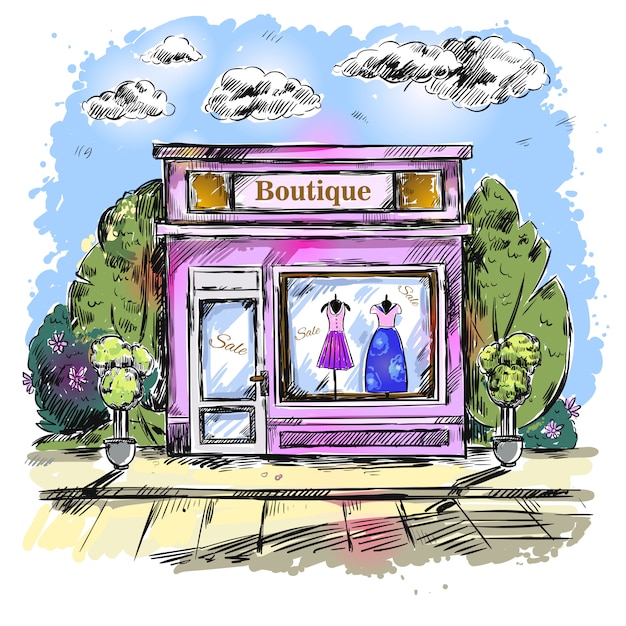Marktkleding Boutique Outdoor-samenstelling
