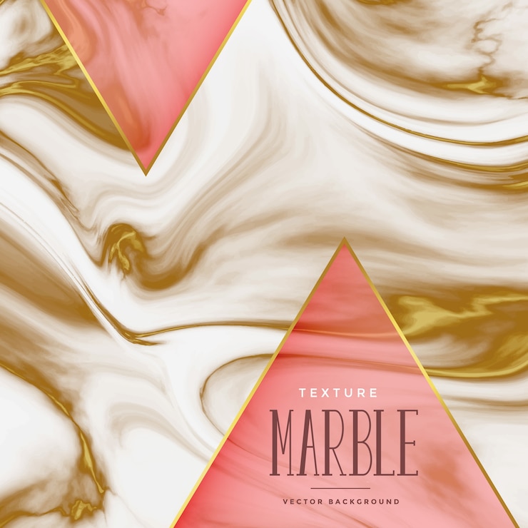 Gratis Vector marmeren textuurachtergrond met gouden schaduwen