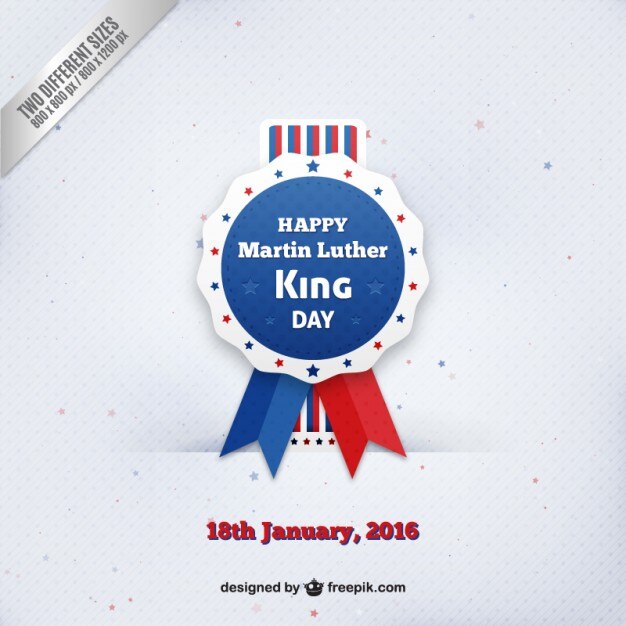 Gratis vector martin luther king day medaille