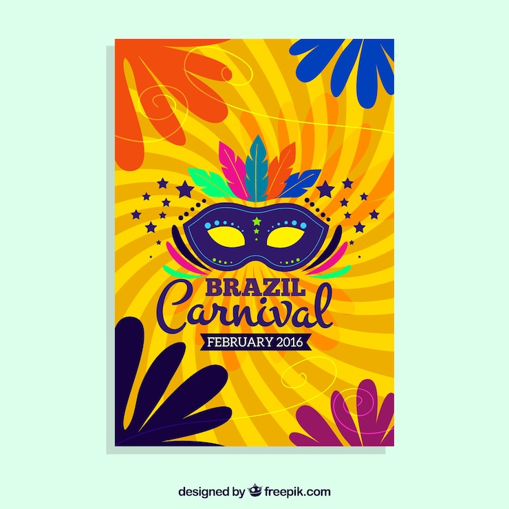 Gratis Vector maskeren kleurrijke poster