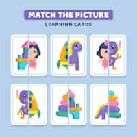 Gratis vector match spel voor kinderen