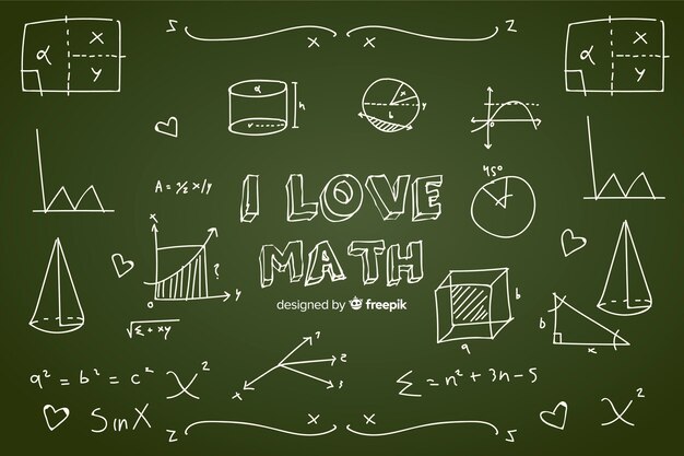 Math schoolbord achtergrond
