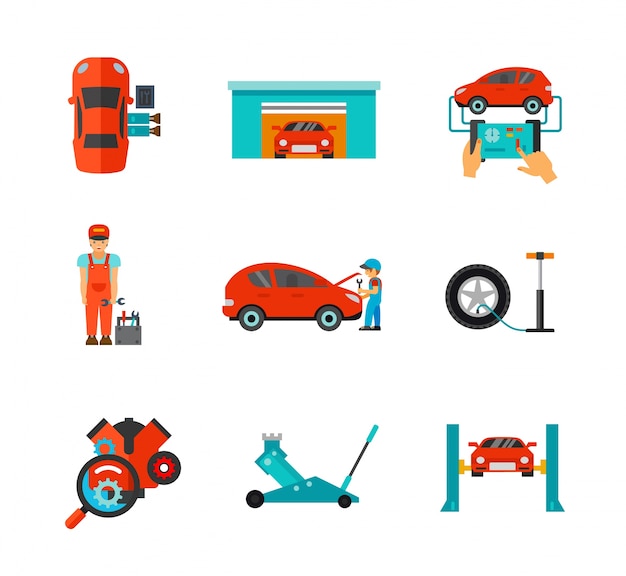 Gratis vector mechanische iconen collectie