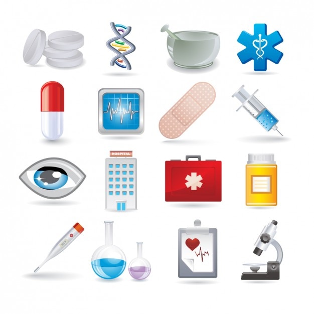 Gratis vector medical icon collection