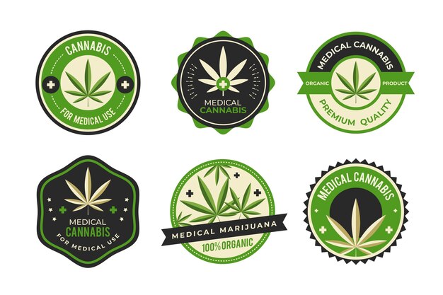 Medicinale cannabis badges-collectie