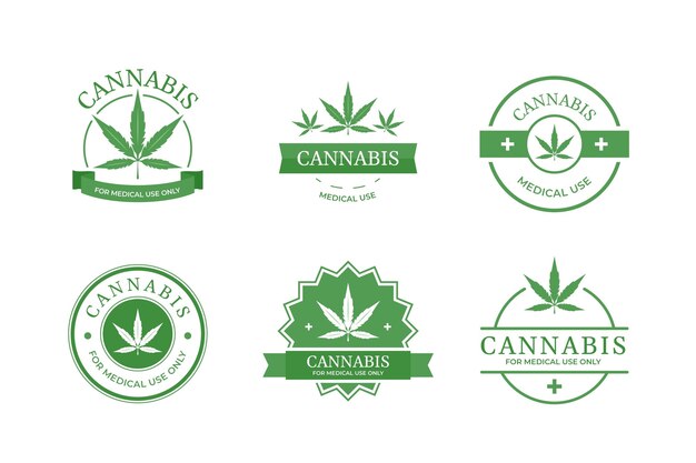 Medicinale cannabis badges-collectie