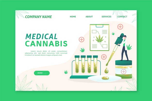 Medicinale cannabis websjabloonontwerp