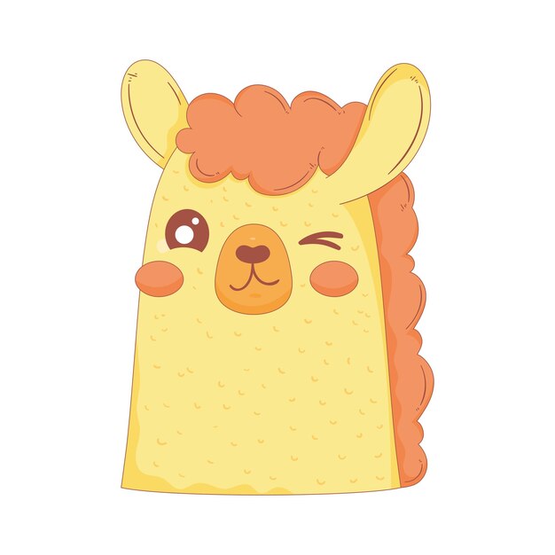 Gratis vector medicische komische emoji lama