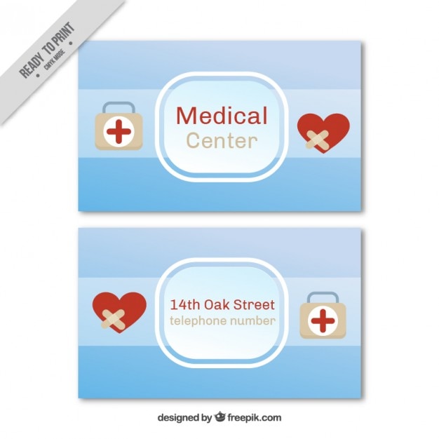 Gratis vector medisch centrum card