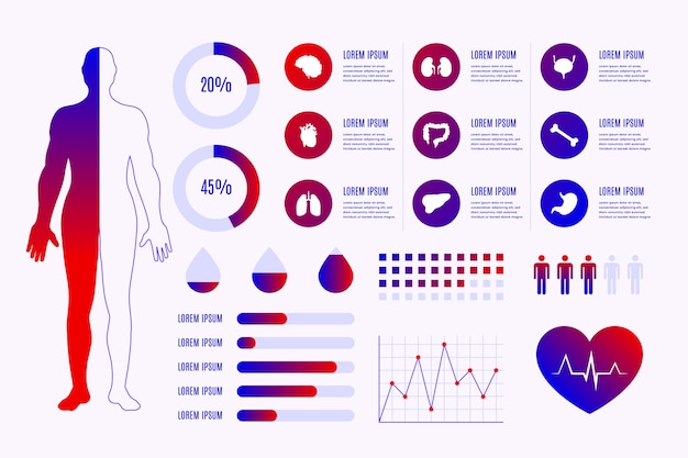 Gratis vector medisch infographic concept