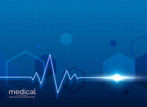 medische achtergrond gezondheidszorg met hartslag lijn