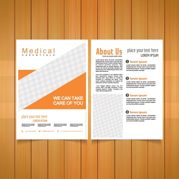 Gratis vector medische brochure template