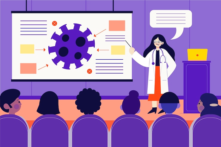 Gratis Vector medische conferentie illustratie