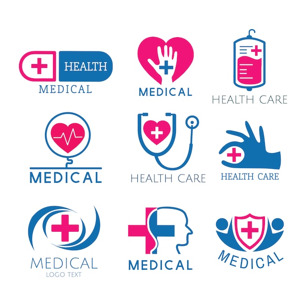Medische dienst logo&#39;s vector set