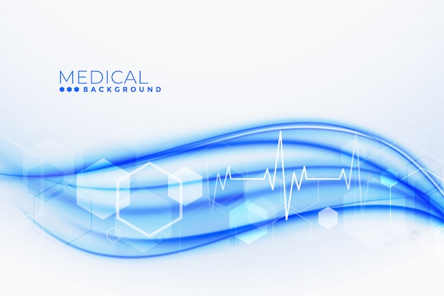 Medische en gezondheidszorgachtergrond met cardiohartslaglijnen