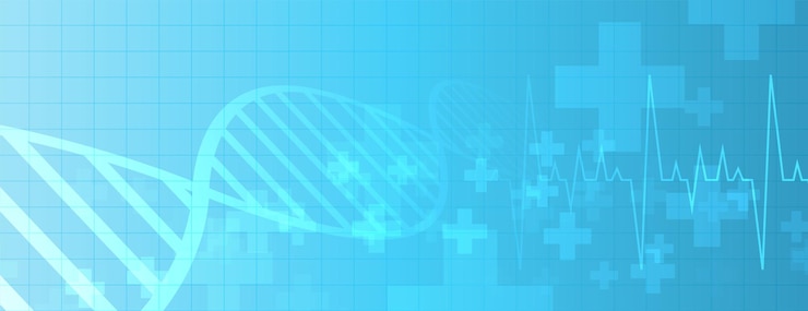 Gratis Vector medische gezondheidszorg moderne banner voor biotech-onderzoek