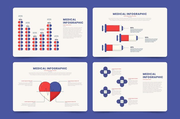 Medische infographics plat ontwerp