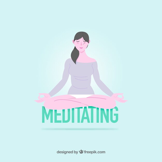 Gratis vector meditatie concept