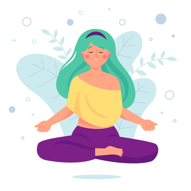 Meditatie illustratie concept