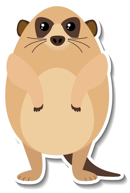 Meerkat dieren cartoon sticker