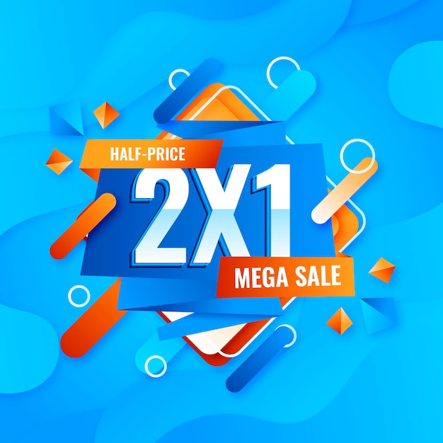 Mega verkoop promo banner