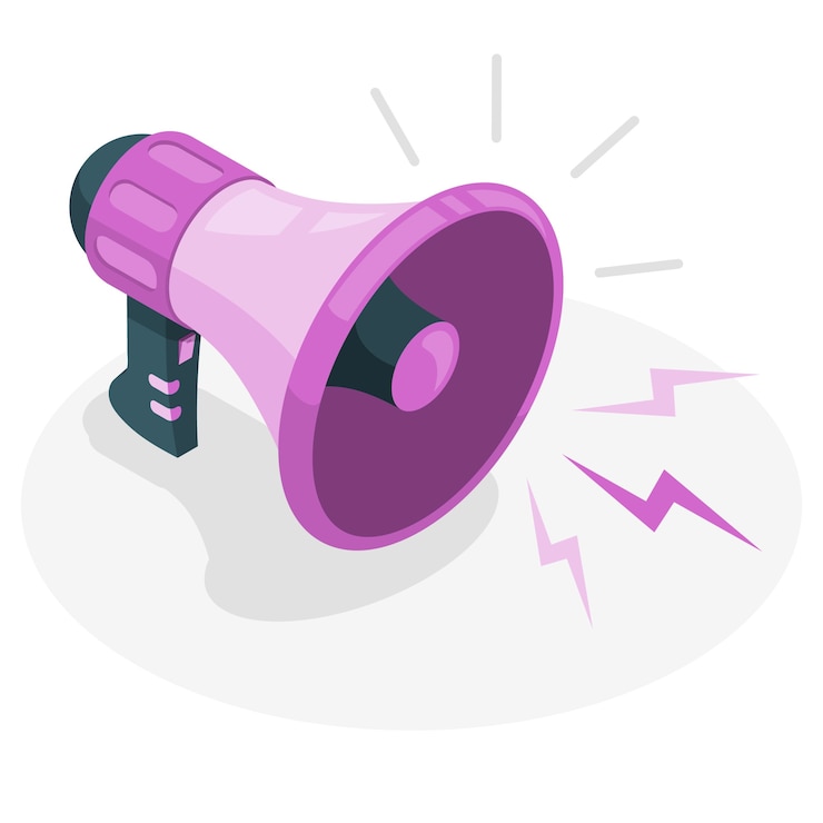 Gratis Vector megafoon concept illustratie