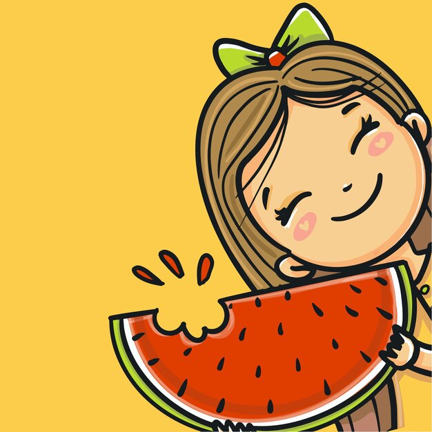 meisje watermeloen