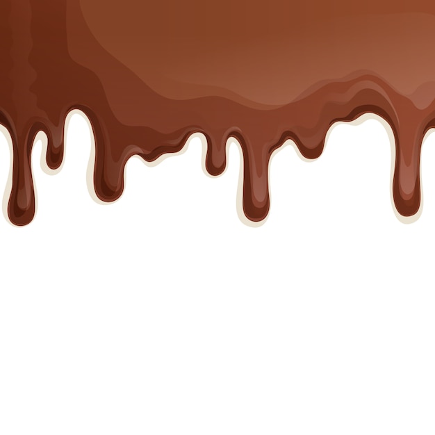 Gratis vector melkchocolade druipt achtergrond