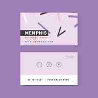 Gratis vector memphis naamkaart ontwerp