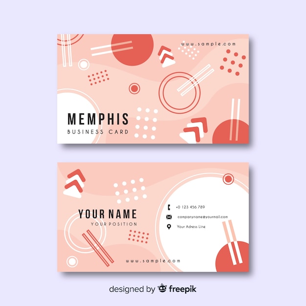 Memphis-sjabloon voor visitekaartjes