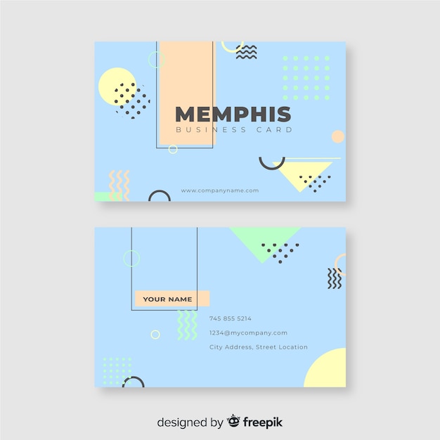 Memphis-sjabloon voor visitekaartjes