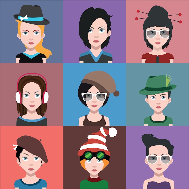Gratis Vector mensen avatars collectie