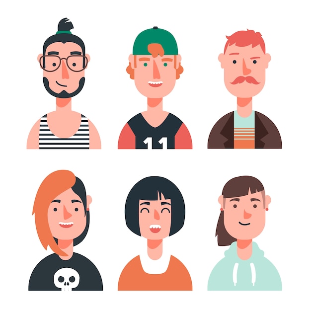 Gratis vector mensen avatars illustratie