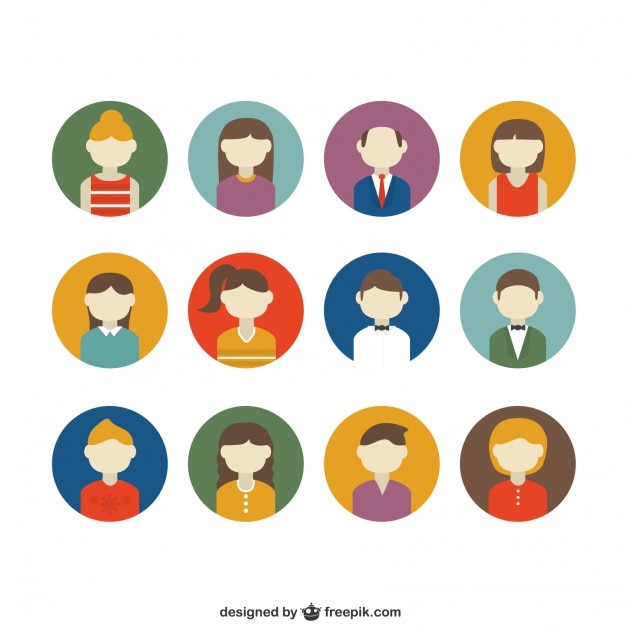 Gratis vector mensen avatars