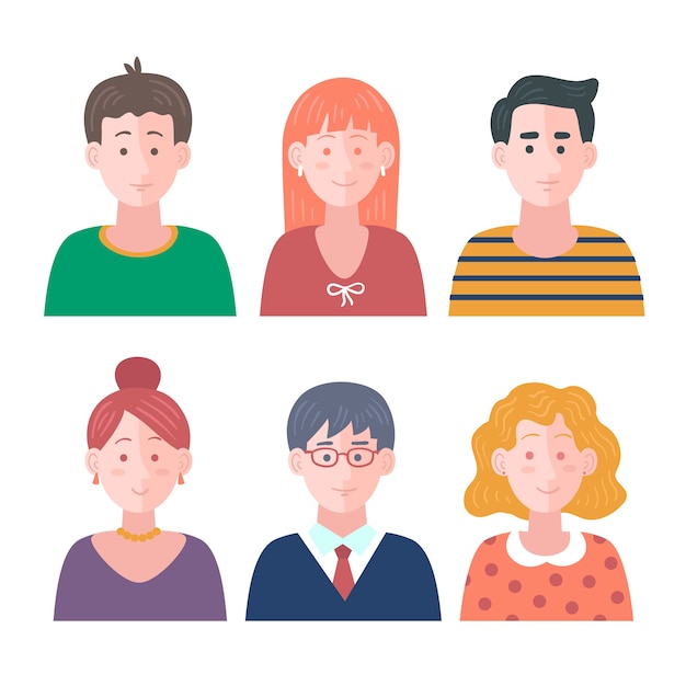 Gratis vector mensen avatars