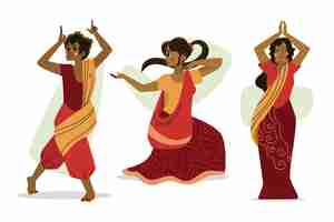 Gratis vector mensen dansen bollywood design