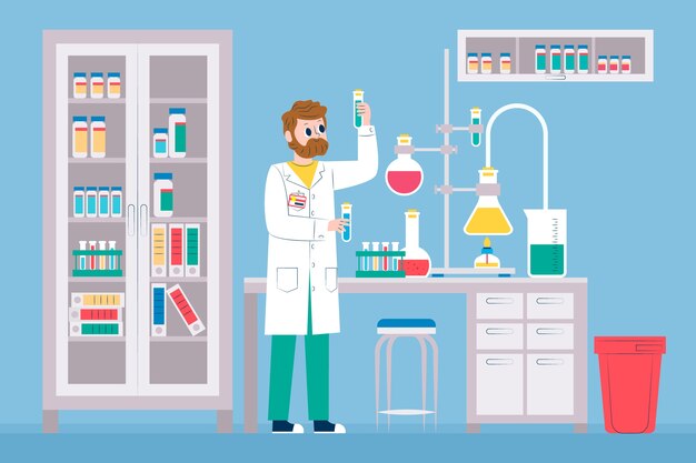 Mensen die werken in een wetenschappelijk laboratorium