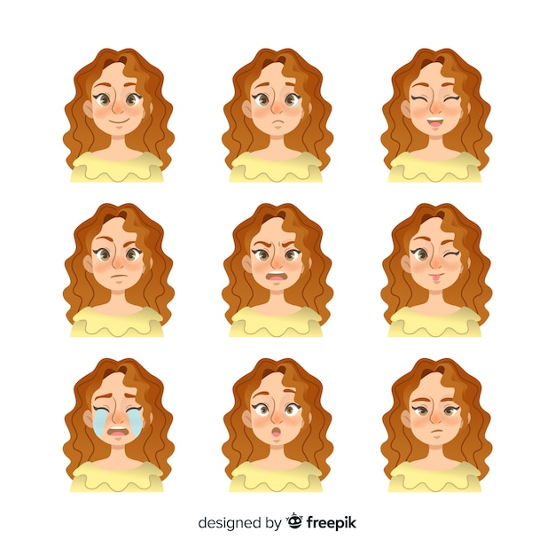 Gratis vector mensen tonen emoties