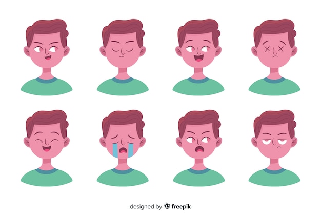 Gratis vector mensen tonen emoties