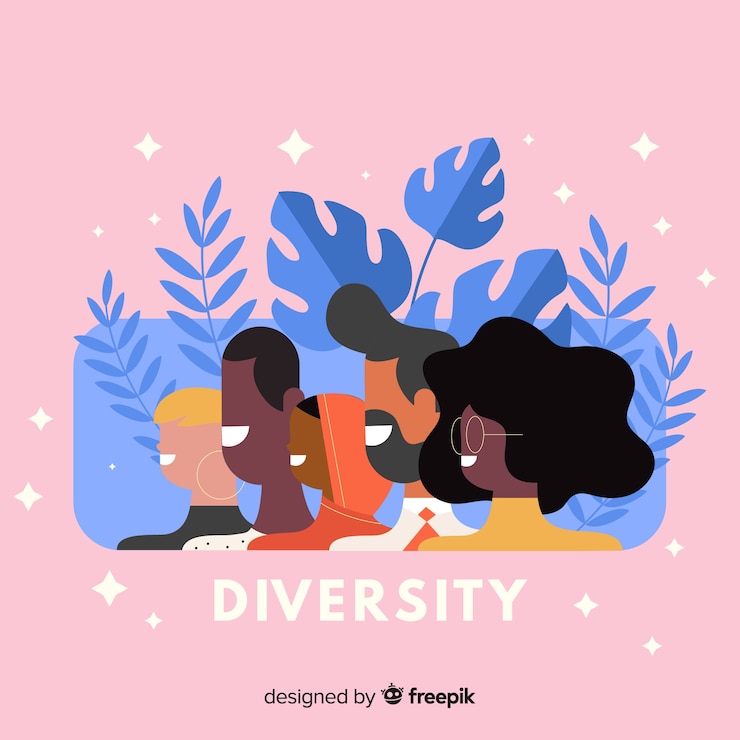 Gratis Vector mensen van verschillende culturen en rassen