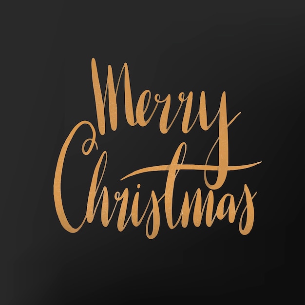 Merry Christmas aquarel typografie vector