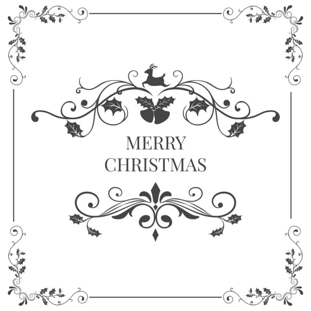 Merry Christmas badge ontwerp vector