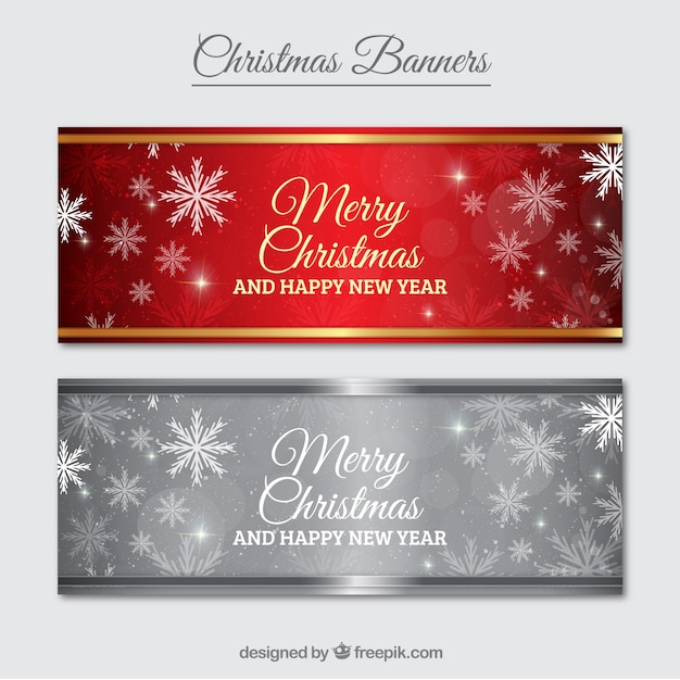 Merry christmas banner pack