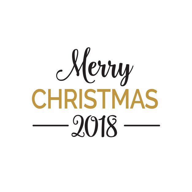 Merry Christmas belettering